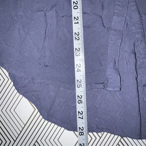 FREE PEOPLE Blouse Womens Small Blue Wild Wind Western Button Down Sheer Lace - Picture 9 of 9